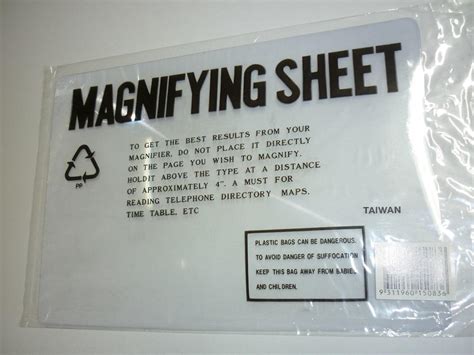 Magnifying Sheet 180 x 250mm Book Reading Magnifier Reader | eBay