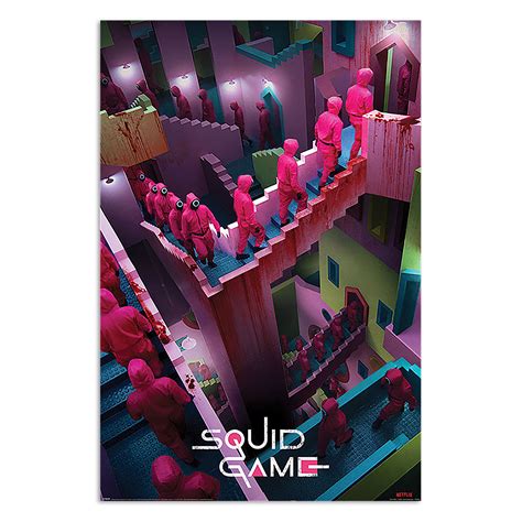 Squid Game - Crazy Stairs Maxi Poster | Elbenwald