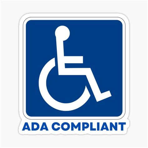 "ADA Compliant Handicap Sign Wheelchair" Sticker for Sale by podlavadia ...