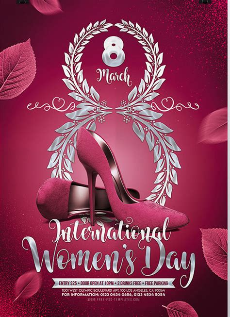 International Women's Day Poster PSD Mockup Free - DesignHooks