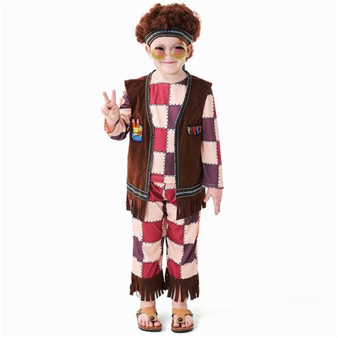 Kids Boys Black Retro 70s Disco Costume Sequin Top Pants Hippie Dress Up Costume | Shopee Malaysia