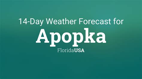 Apopka, Florida, USA 14 day weather forecast