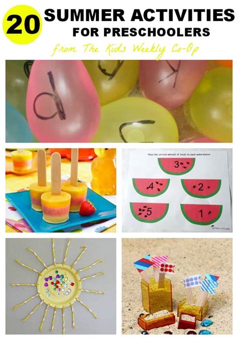 20 Summer Activities for Preschoolers - Mess for Less