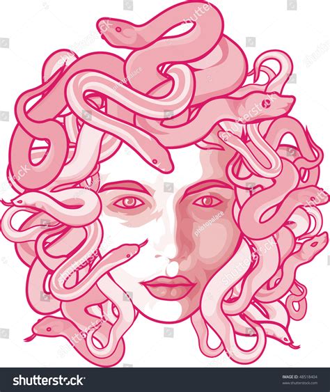 Illustration Medusa Snake Hair Stock Vector (Royalty Free) 48518404 | Shutterstock