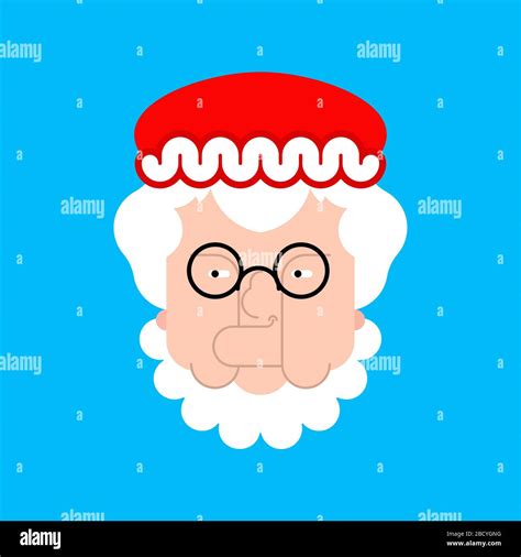 Mrs. Claus face isolated. Christmas and New. Vector illustration Stock ...