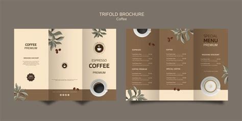 Coffee trifold brochure Free Psd | Free Psd #Freepik #freepsd #brochure #business #coffee # ...