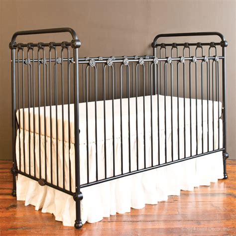 joy baby crib distressed black