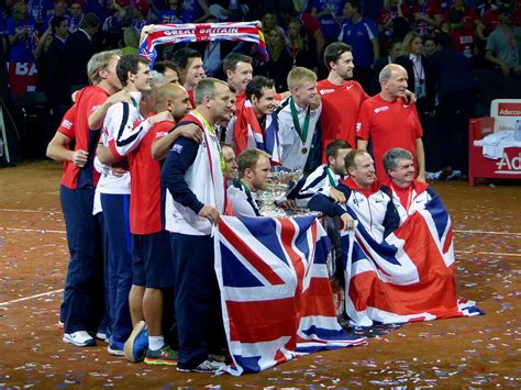 Davis Cup final winners! Team with trophy on court - a photo on Flickriver