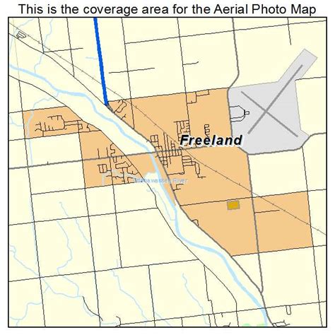 Aerial Photography Map of Freeland, MI Michigan