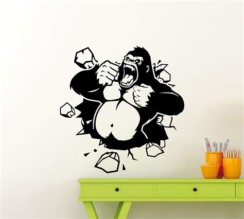 King Kong Wall Decal Movie Vinyl Sticker Godzilla Gorilla - Etsy