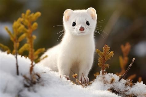 Eurasian Ermine in the wild | Premium AI-generated image