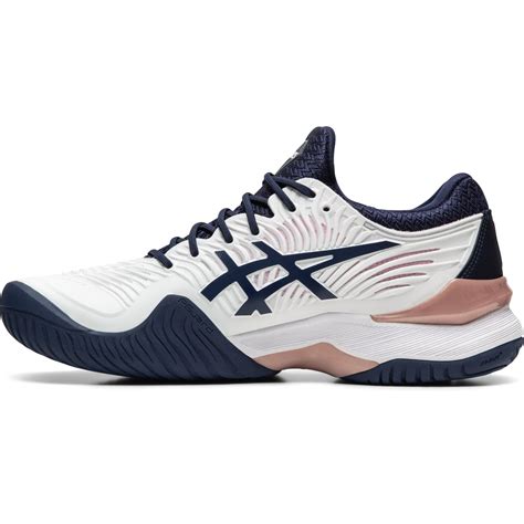 Asics Womens Court FF 2 Tennis Shoes - White/Peacoat - Tennisnuts.com