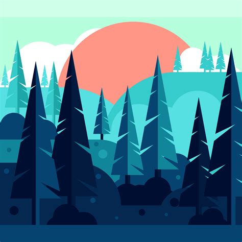 Abstract Forest Illustration 181298 Vector Art at Vecteezy