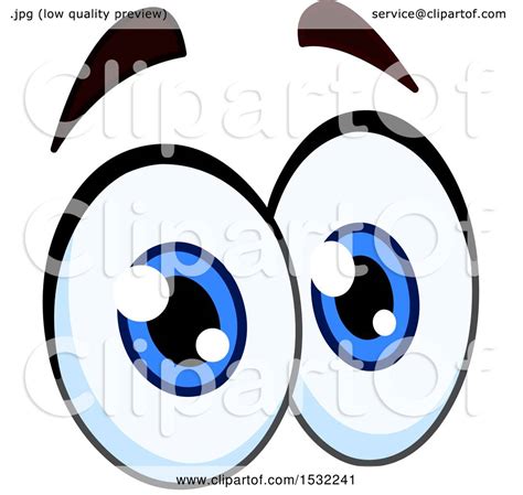 Clipart of a Pair of Cartoon Eyes with Raised Eyebrows - Royalty Free Vector Illustration by ...