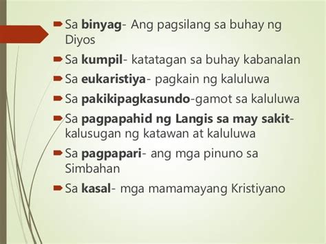 Mga Dasal Ng Katoliko - mga paksa