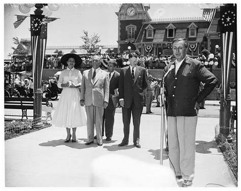 Rehearsal for the opening speech. | Disneyland opening, Disneyland opening day, Disneyland