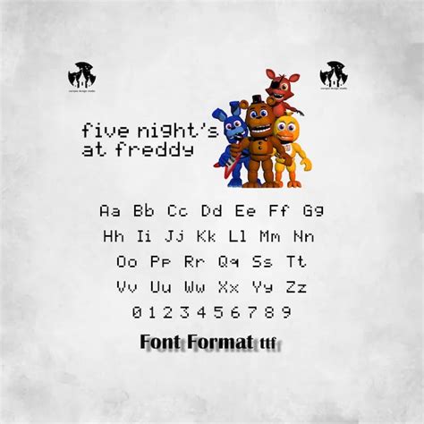 Five Nights of Freddy Font - Etsy