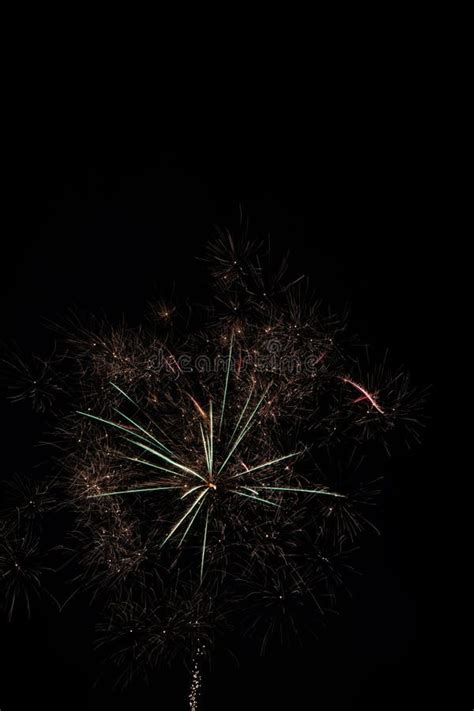 Fireworks in the night sky stock image. Image of garden - 189495533