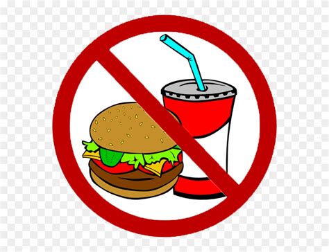 Nofoodanddrinks Image - Say No To Junk Food Poster Clipart (#164050) - PinClipart