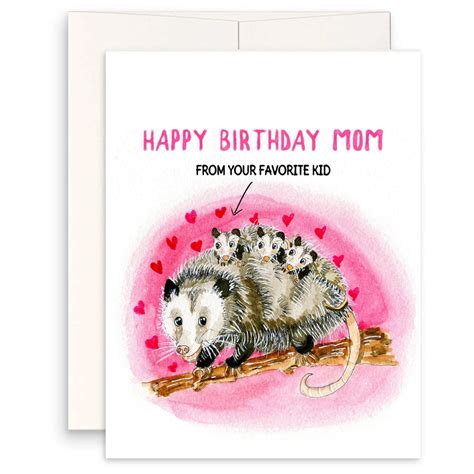 Possum Mom Birthday Card | Liyana Studio – Outer Layer