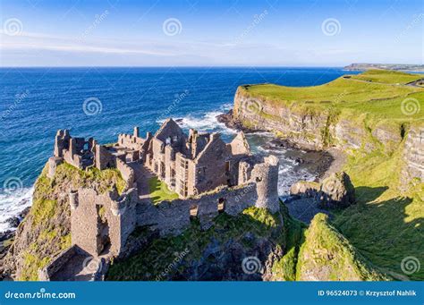 Ruins Of Dunluce Castle In Northern Ireland Royalty-Free Stock Photo ...