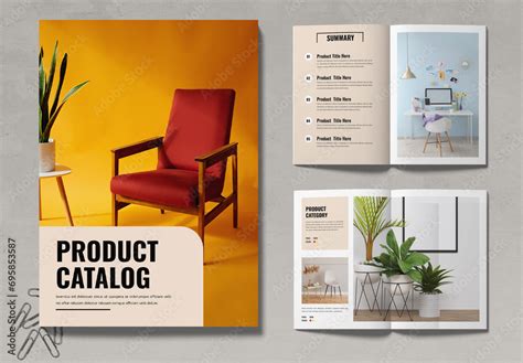 Product Catalog Layout Design Stock Template | Adobe Stock