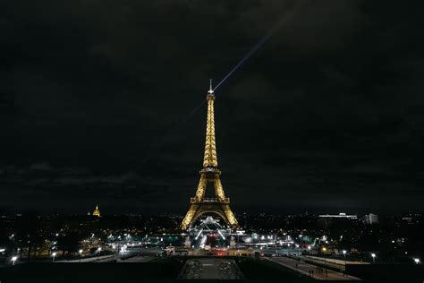 wallpaper eiffel tower, paris, night city, city lights, france HD : Widescreen : High Definition ...