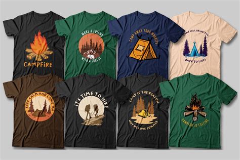 100 Camping T-shirt Designs Bundle