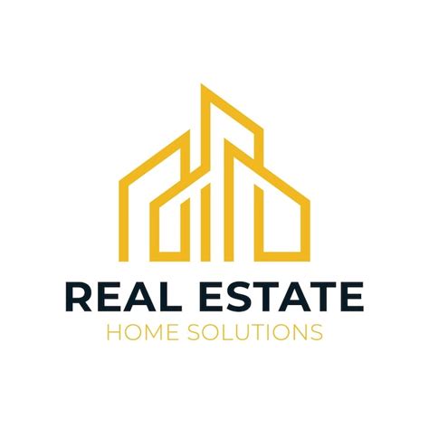 Free Vector | Logo for real estate home solutions that is a home solution.