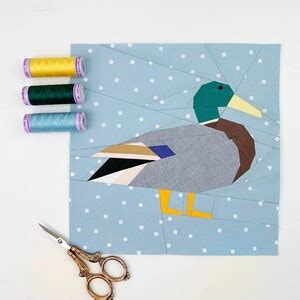 Mallard Duck Quilt Block Pattern, Duck Pattern, PDF Instant Download, Foundation Paper Piecing ...