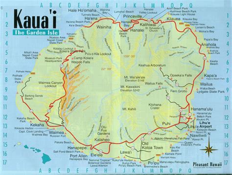 Kauai map, Kauai, Kauai hawaii