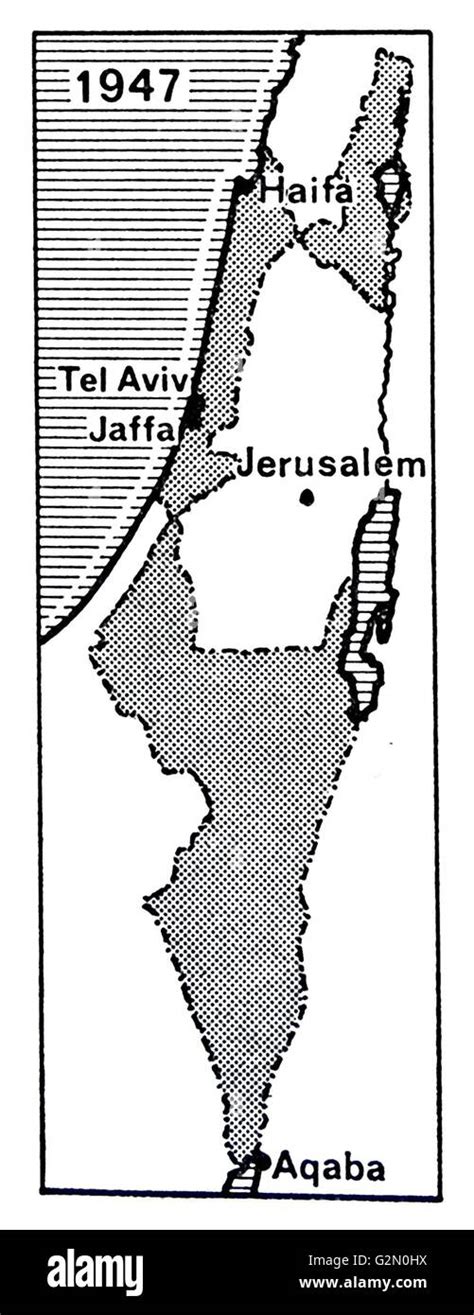 Map israel palestine 1947 hi-res stock photography and images - Alamy