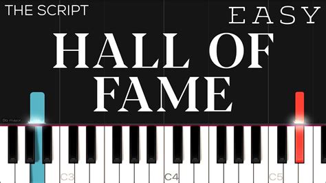 The Script - Hall Of Fame | EASY Piano Tutorial - YouTube