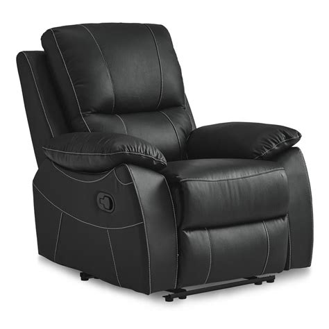 Genuine Leather Recliner, Black - Walmart.com - Walmart.com