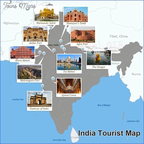 India Tour Map - ToursMaps.com