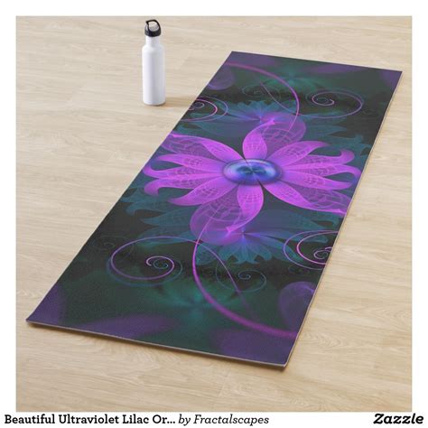 Beautiful Ultraviolet Lilac Orchid Fractal Flowers Yoga Mat | Pretty ...