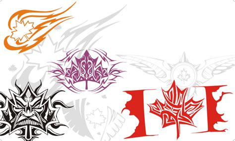 Canadian Maple Leaf Flames And Tattoos - Canadian Flag Tattoo Flame Clipart - Large Size Png ...