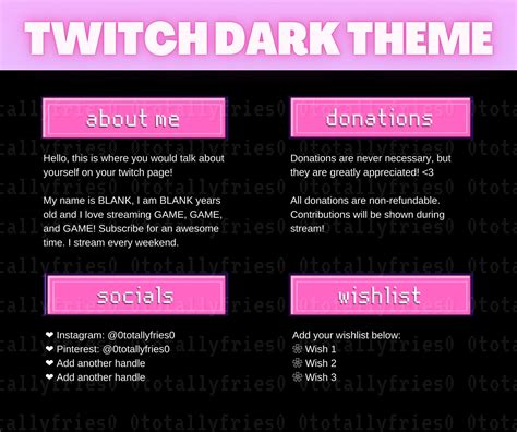 Twitch Panels Cute Hot Pink Digital Retro Aesthetic - Etsy