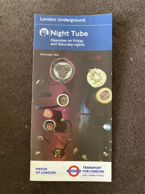 LONDON UNDERGROUND NIGHT Tube Map December 2016 New £1.29 - PicClick UK