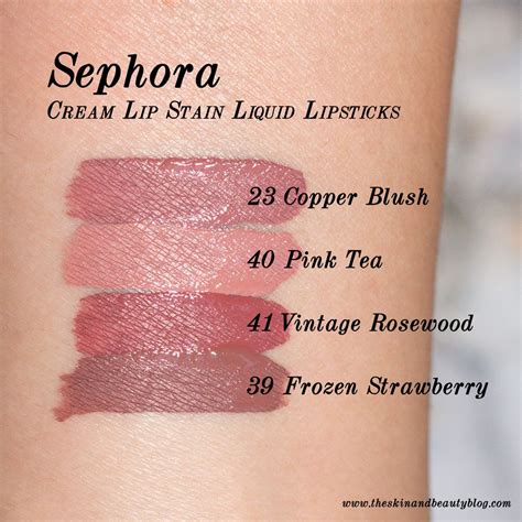 Sephora Cream Lip Stain Lipsticks in Copper Blush, Pink Tea, Vintage ...