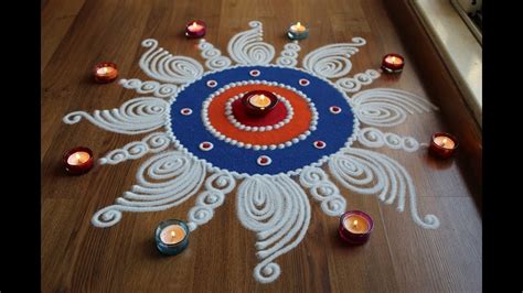 Simple and innovative Sanskar Bharti rangoli designs with colours for Diwali by Shital Daga ...