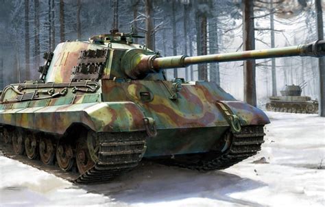 Download wallpaper King tiger, Tiger II, Royal tiger, Panzerkampfwagen ...