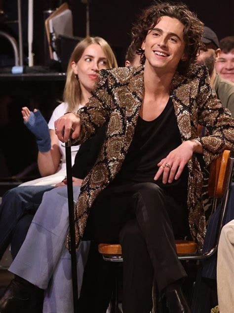 SNL Timothée Chalamet Snake Print Blazer