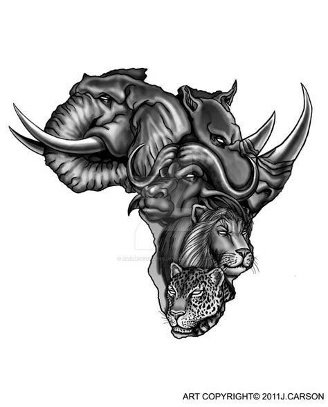 Tattoo Commission: Africa's Big Five