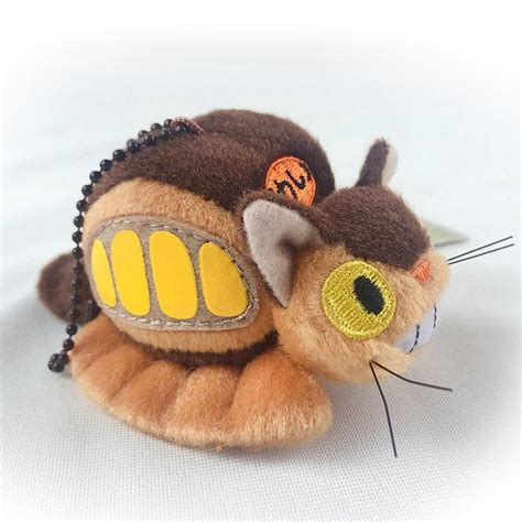 My Neighbor Totoro Cat Bus Plush Keychain - Decor For Bag, Backpack ...