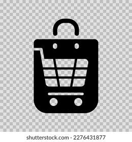 Shopping Cart Silhouette Symbol Vector Cut Stock Vector (Royalty Free ...