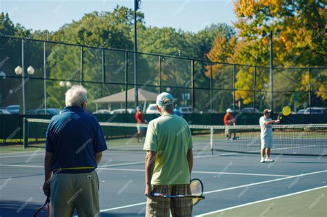 Premium Photo | A group of people standing on a tennis court holding ...