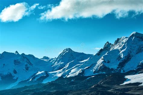 View of the Alpine Mountains at the Sunrise. Stock Image - Image of ...