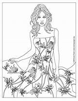 Printable Fashion Coloring Pages sketch template