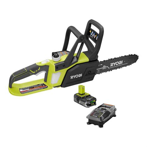 RYOBI ONE+ Lithium+ 10 in. 18-Volt Lithium-Ion Cordless Chainsaw - 1.5 ...